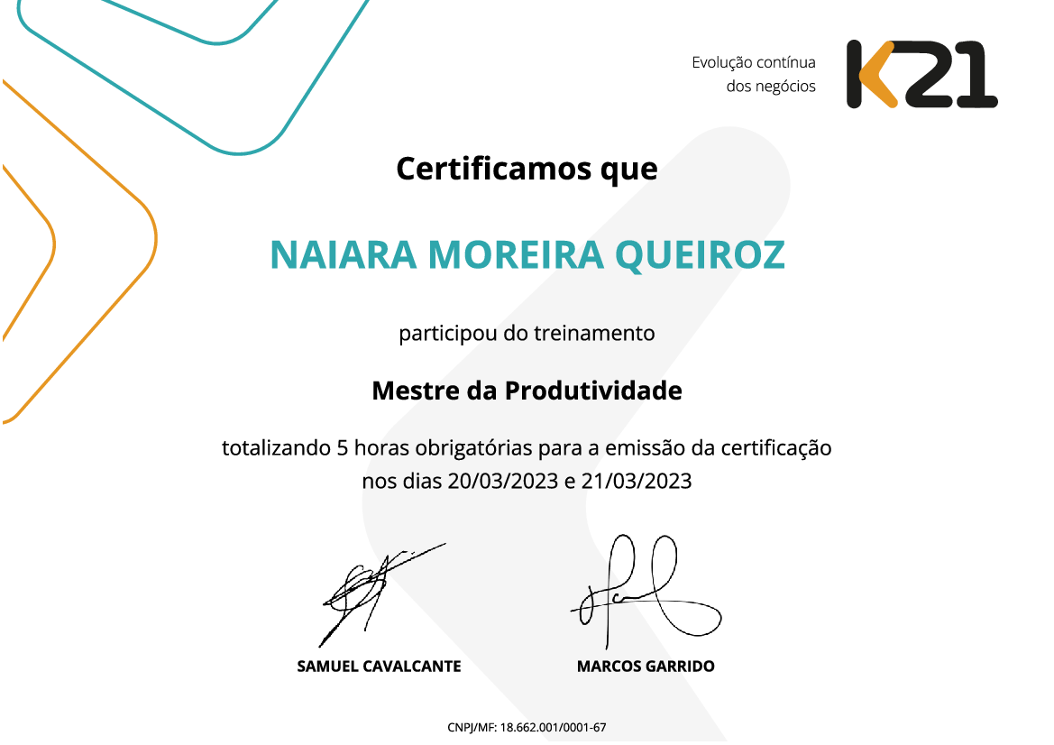 Certificado K21